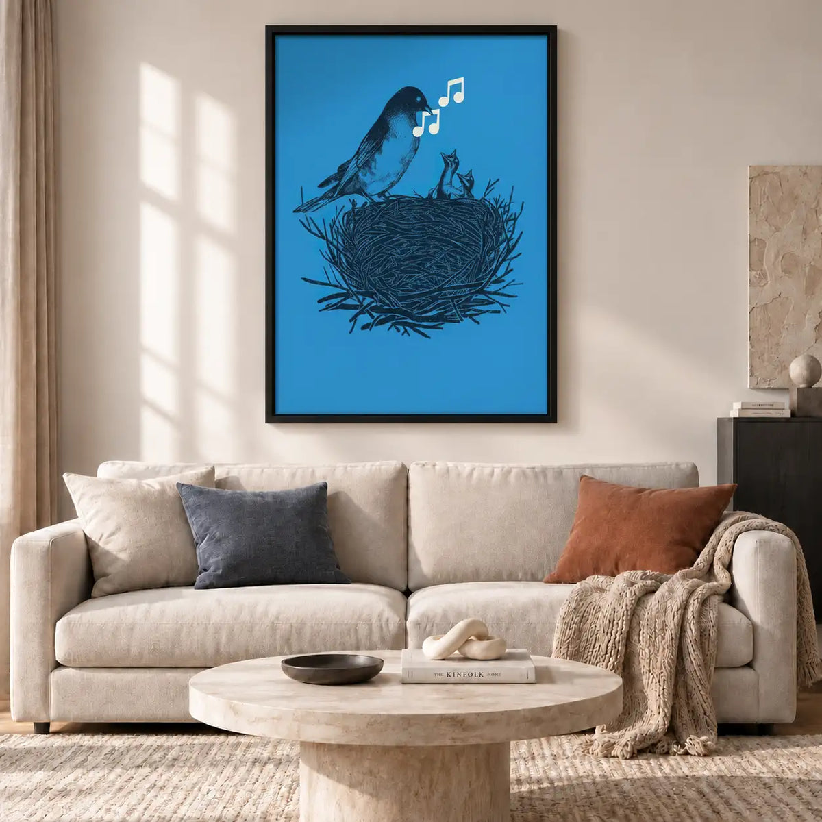 Black Bird Singing from Nest Wall Art 2