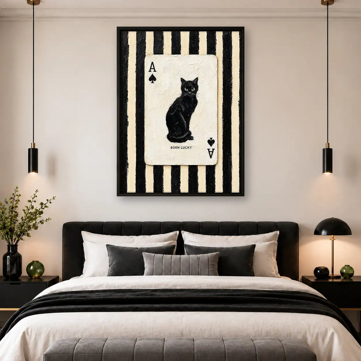 Black Cat Ace Playing Card Wall Art 4