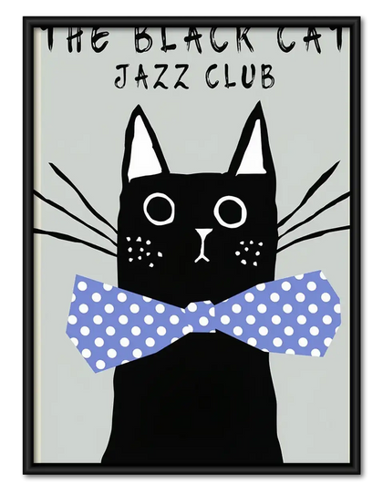 Black Cat Jazz Club Bowtie Wall Art