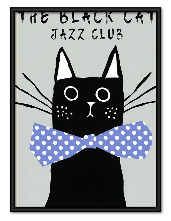 Black Cat Jazz Club Bowtie Wall Art