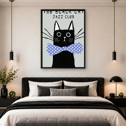 Black Cat Jazz Club Bowtie Wall Art 4