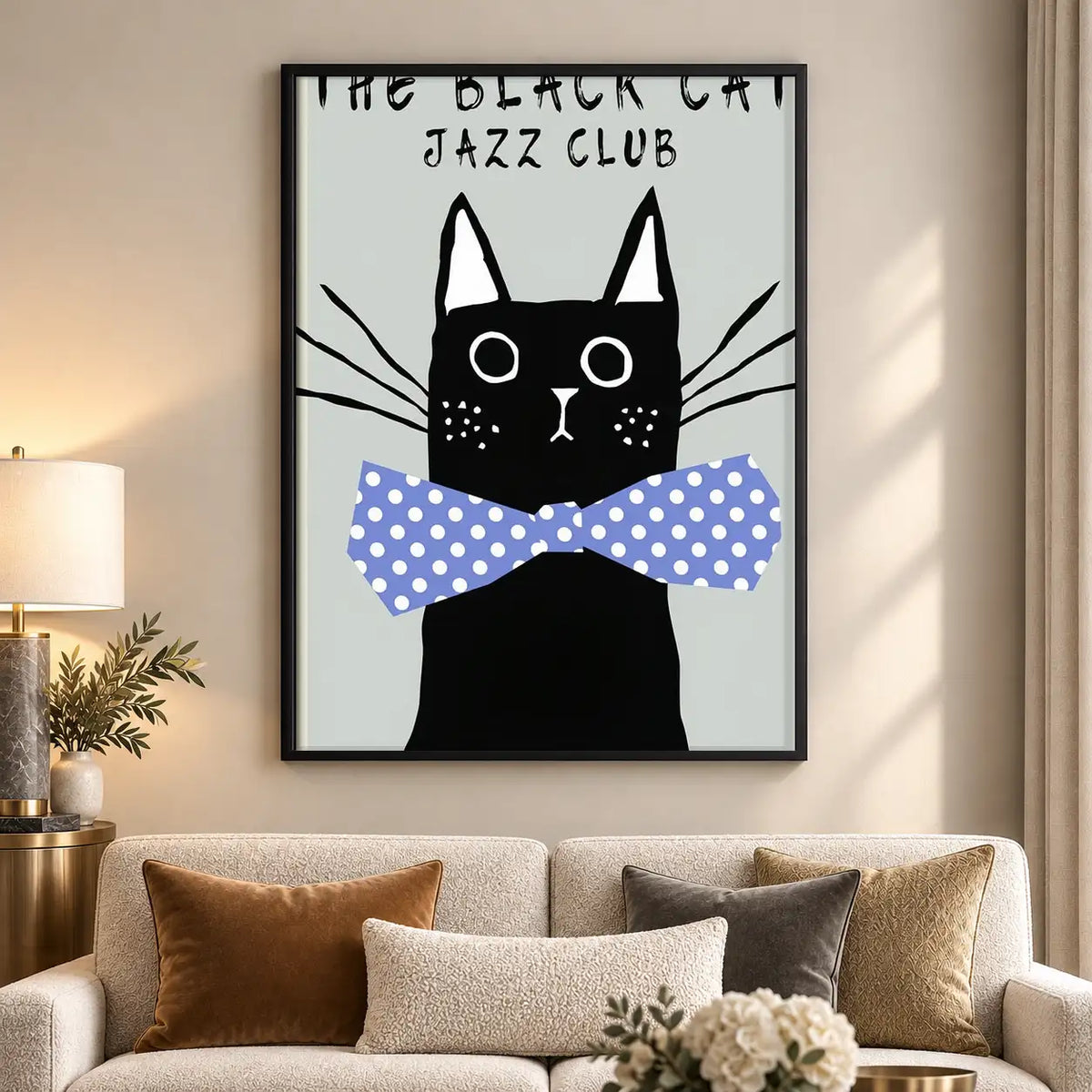 Black Cat Jazz Club Bowtie Wall Art 5