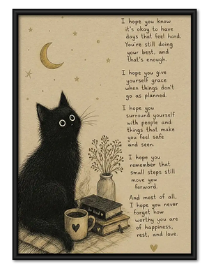 Black Cat Poetry and Books Wall Art
