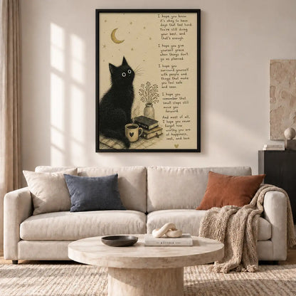 Black Cat Poetry and Books Wall Art 2