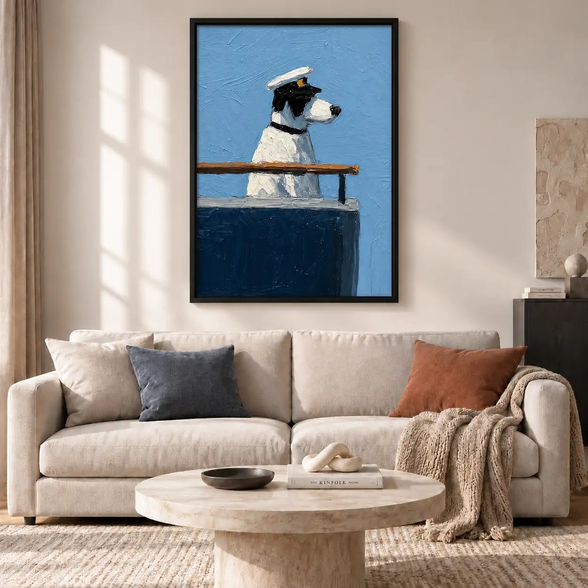 Black Cat Sailor on Deck Wall Art 2