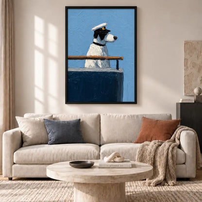 Black Cat Sailor on Deck Wall Art 2
