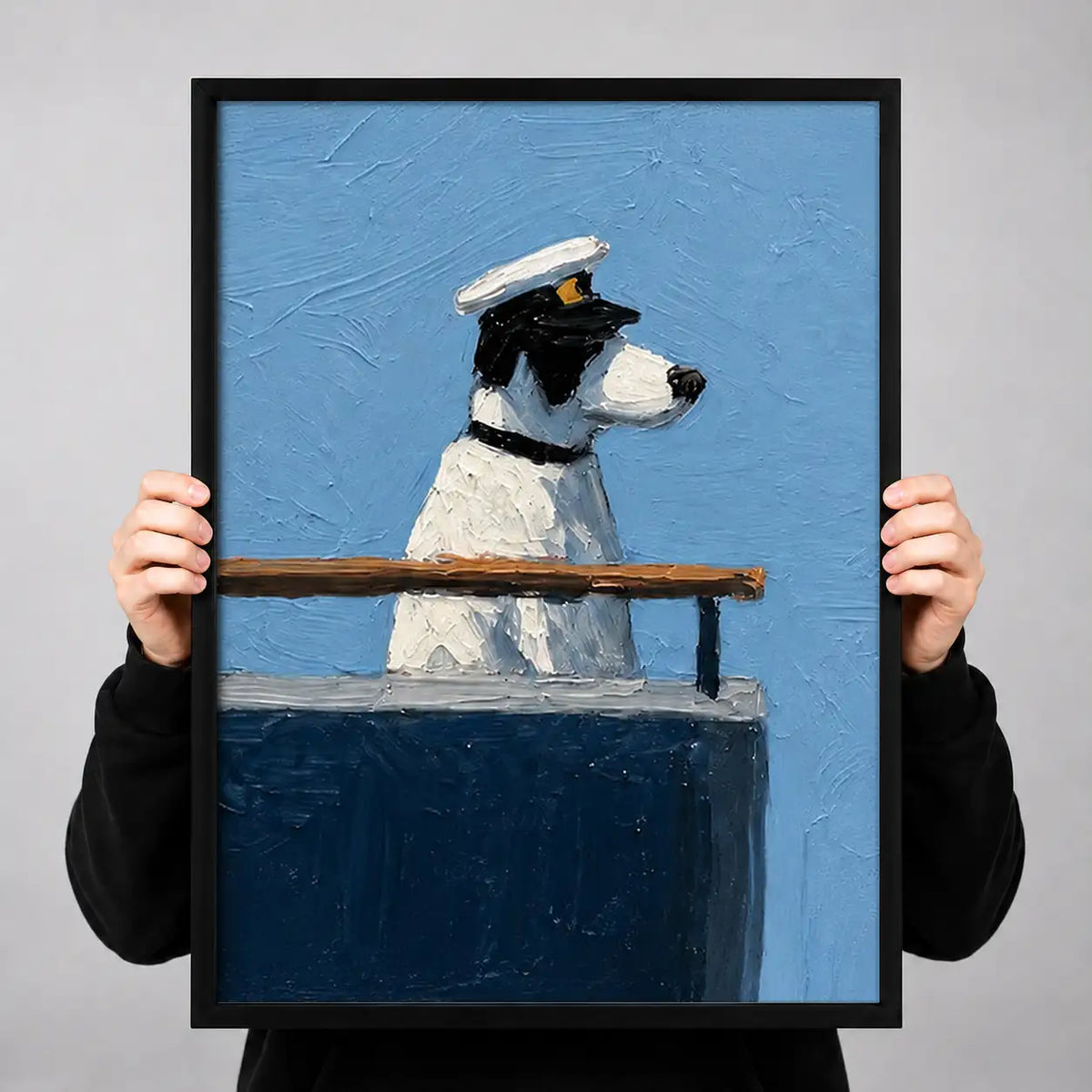 Black Cat Sailor on Deck Wall Art 3