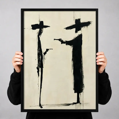 Black Crosses Minimal Abstract Wall Art 3