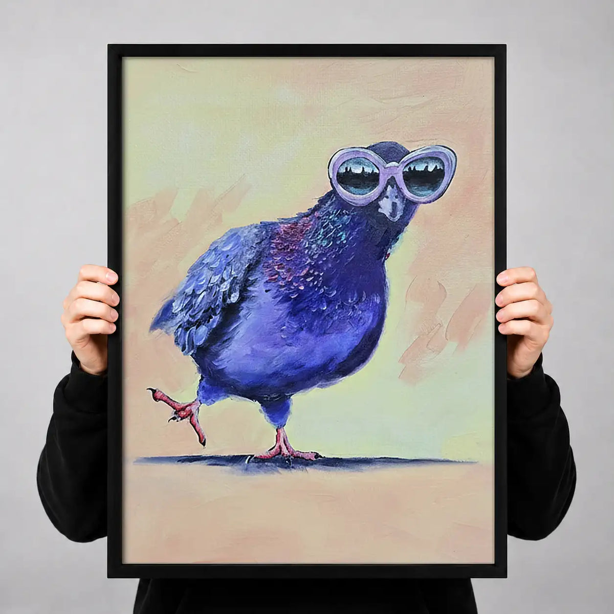 Blue Bird Wearing Sunglasses Wall Art 3
