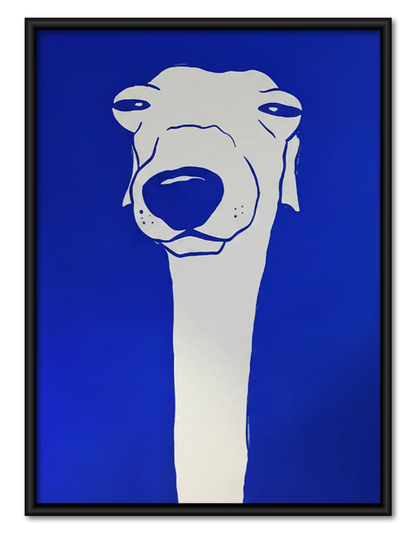 Blue Dog Minimal Portrait Wall Art 1