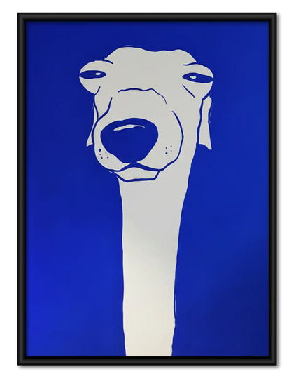 Blue Dog Minimal Portrait Wall Art