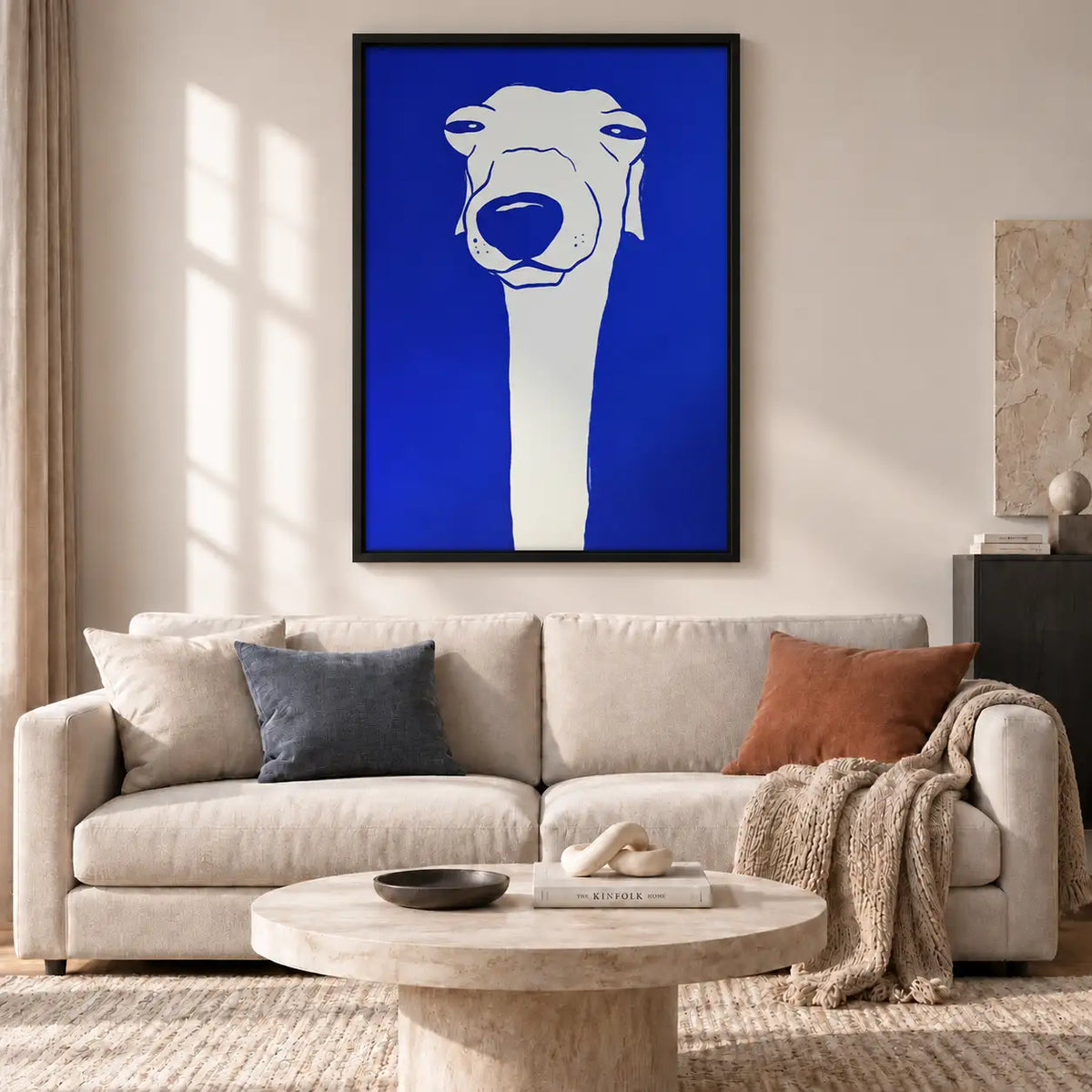 Blue Dog Minimal Portrait Wall Art 2