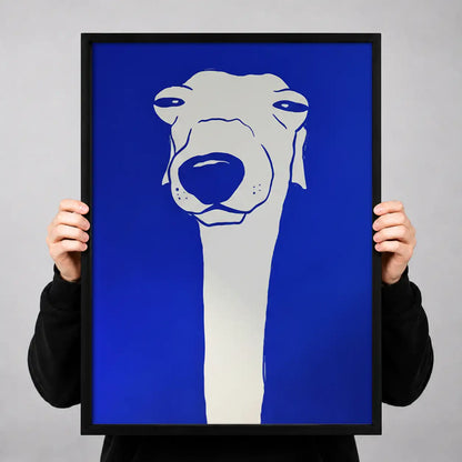 Blue Dog Minimal Portrait Wall Art 3