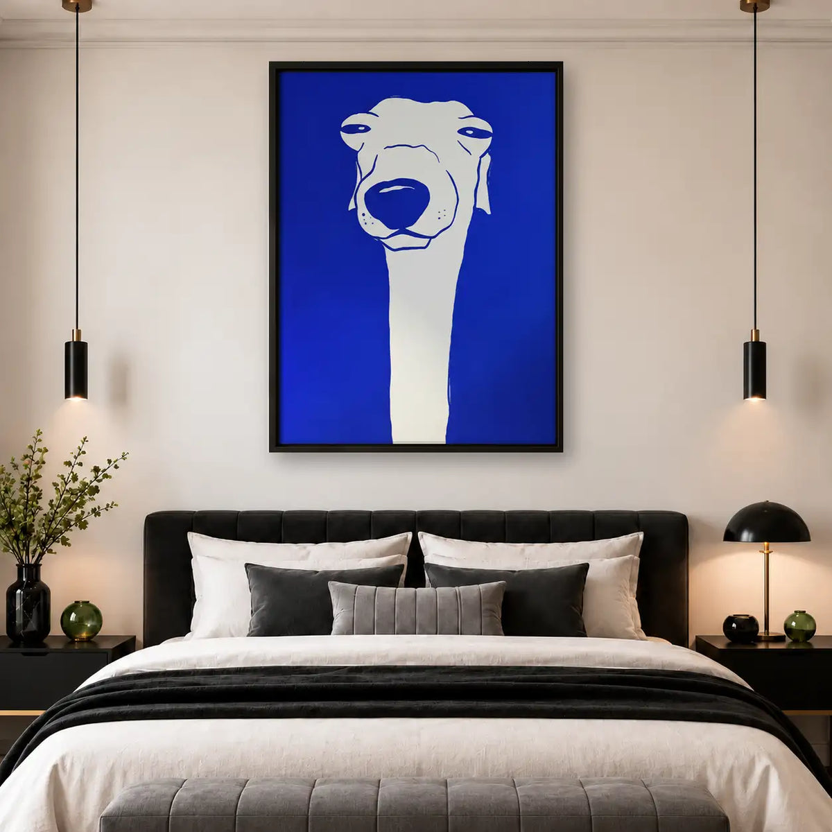 Blue Dog Minimal Portrait Wall Art 4