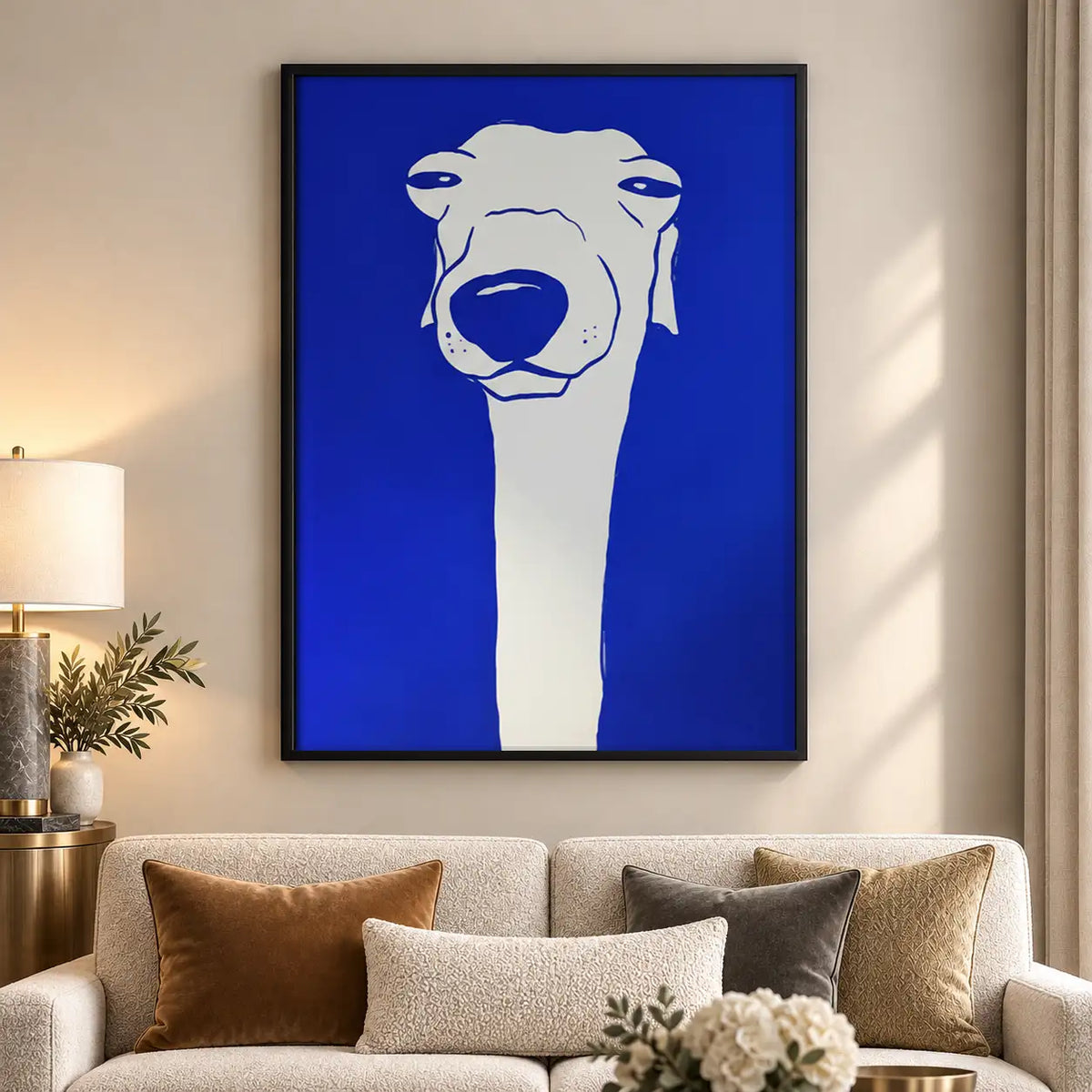 Blue Dog Minimal Portrait Wall Art 5