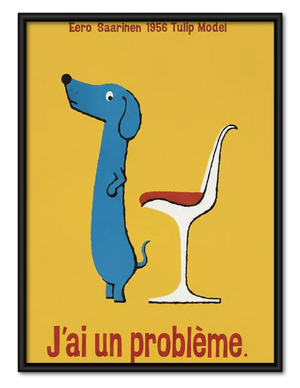 Blue Dog with Fancy White Tail Wall Art