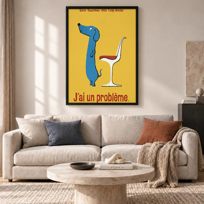 Blue Dog with Fancy White Tail Wall Art 2