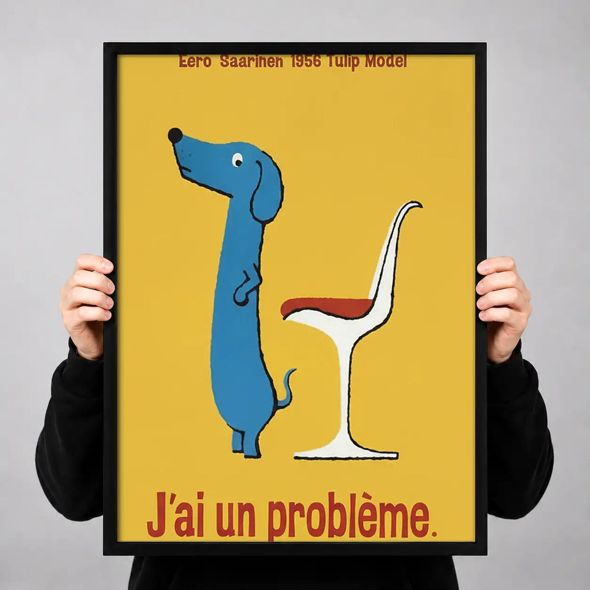 Blue Dog with Fancy White Tail Wall Art 3