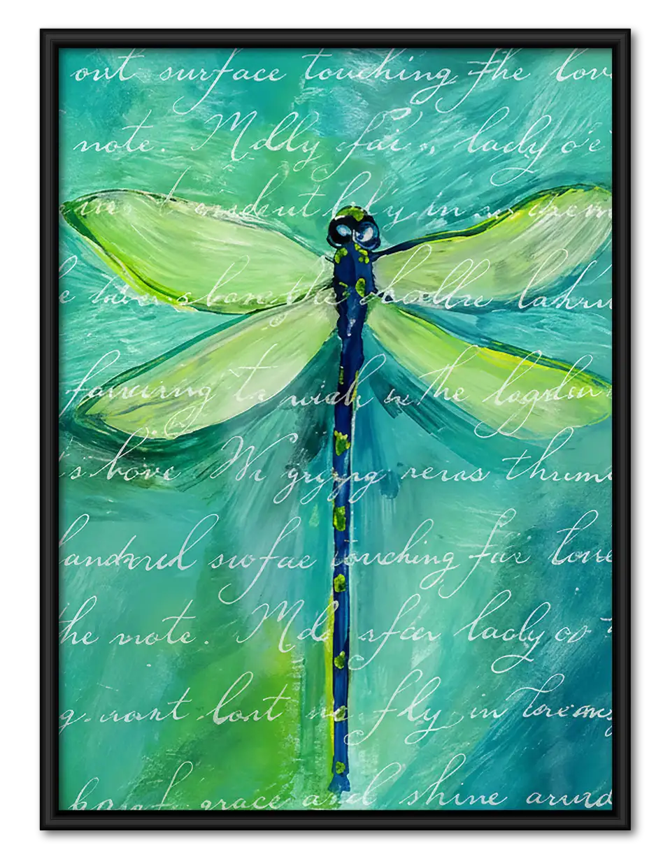 Blue Dragonfly Botanical Wall Art 1