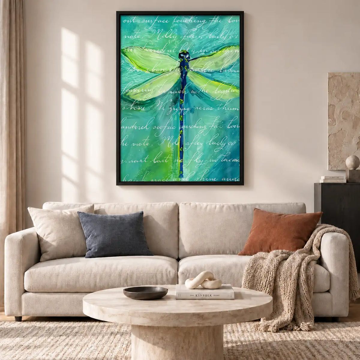 Blue Dragonfly Botanical Wall Art 2