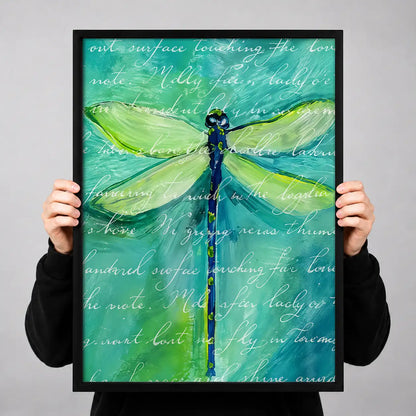 Blue Dragonfly Botanical Wall Art 3
