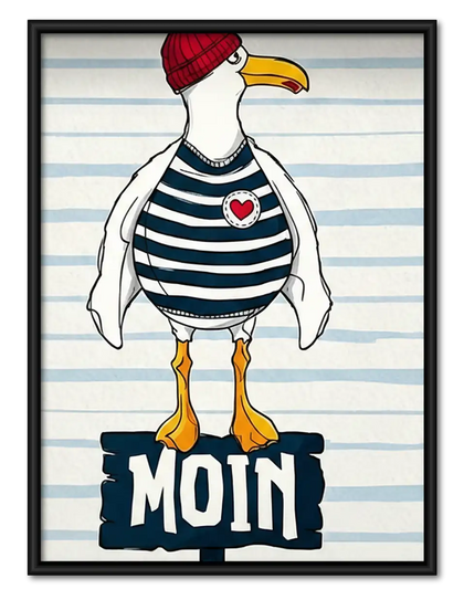Bonjour Sailor Seagull Wall Art