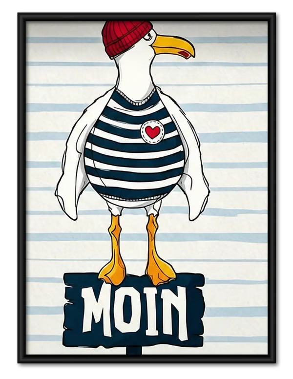 Bonjour Sailor Seagull Wall Art