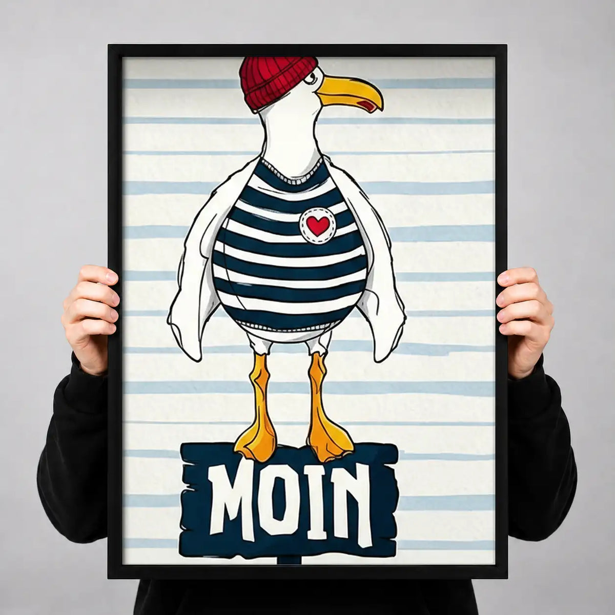 Bonjour Sailor Seagull Wall Art 3