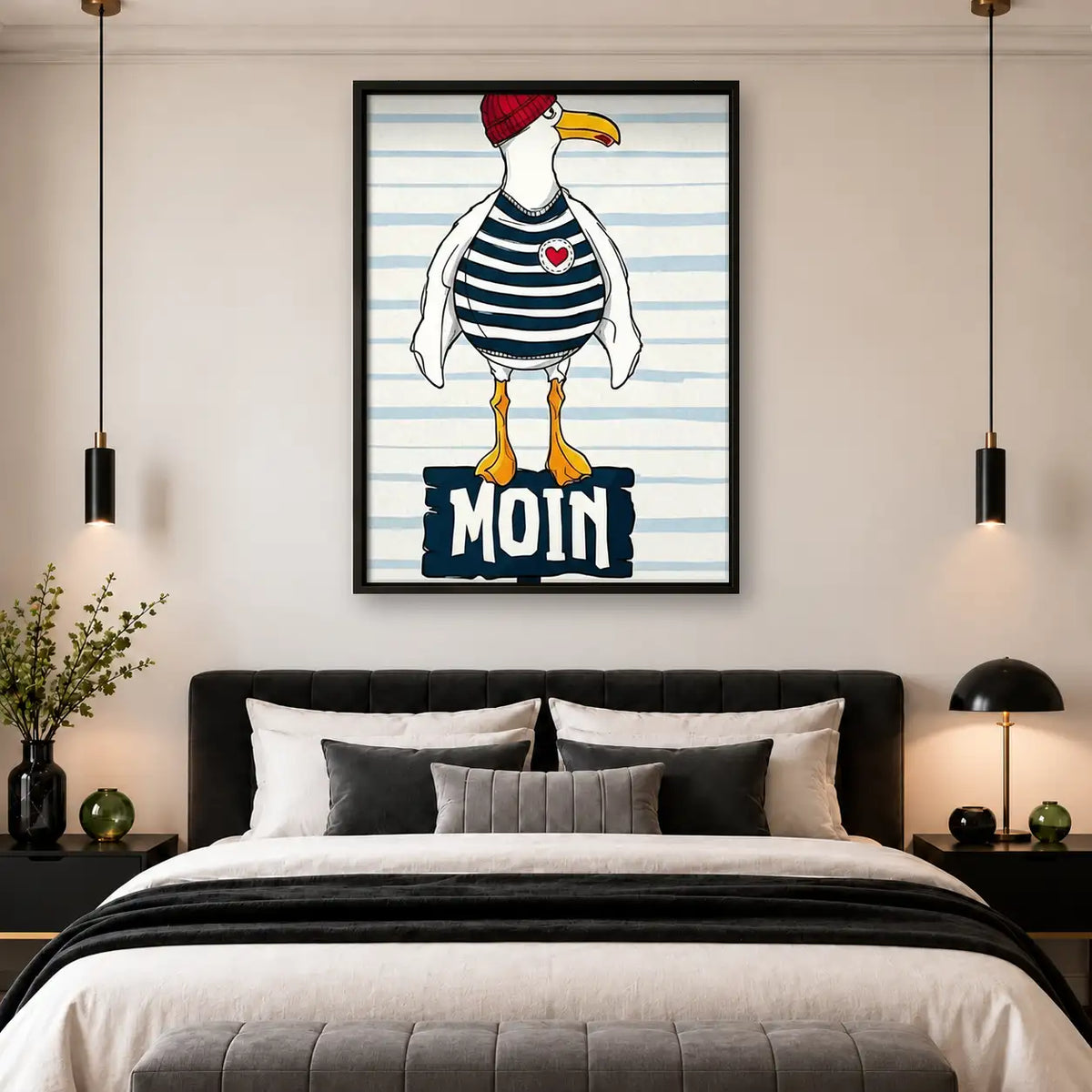 Bonjour Sailor Seagull Wall Art 4