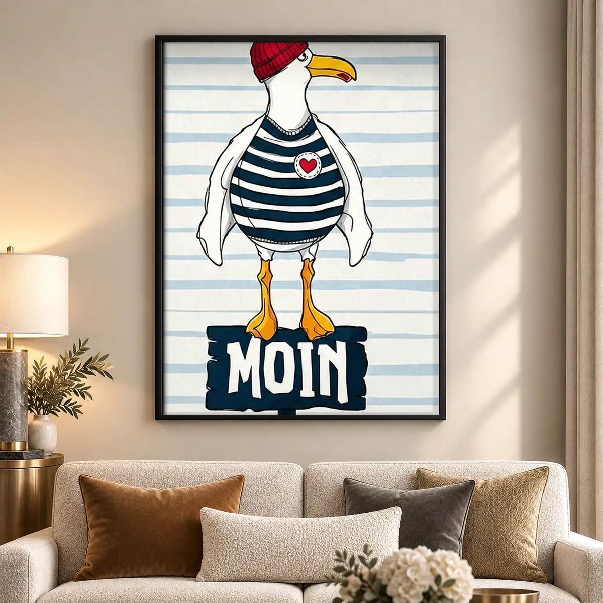 Bonjour Sailor Seagull Wall Art 5