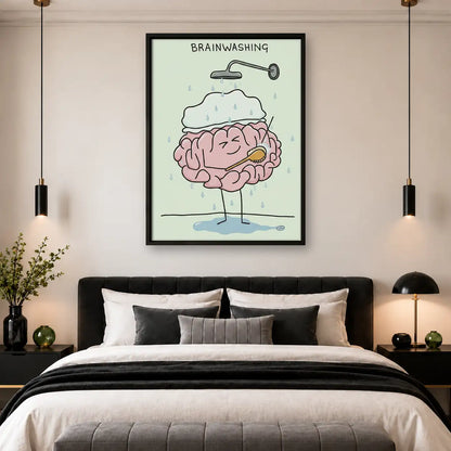 Brainwashing Graphic Illustration Wall Art 4