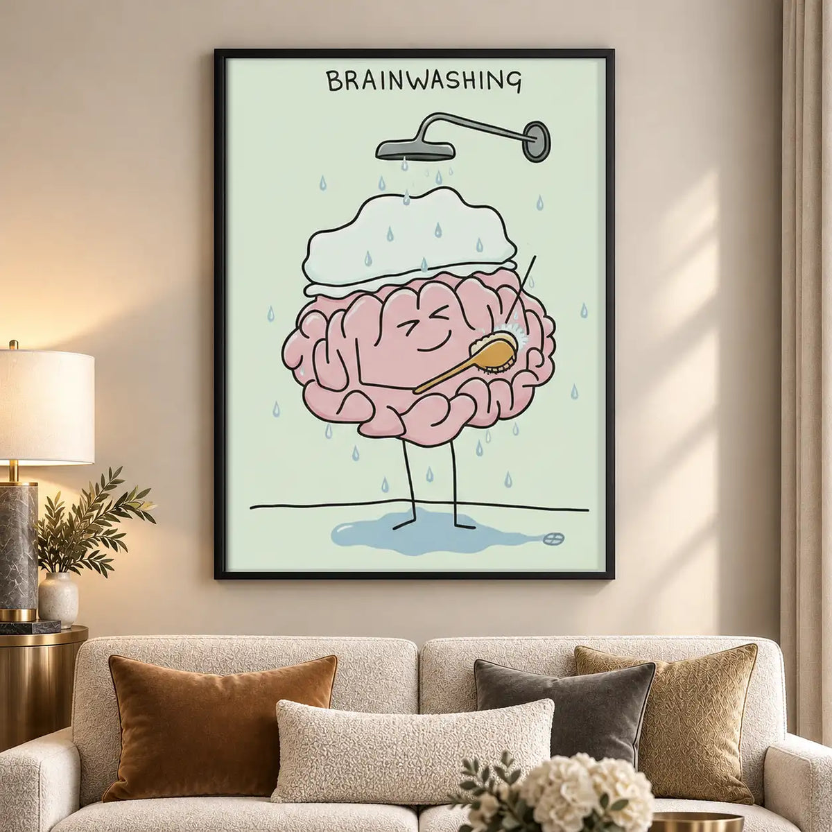 Brainwashing Graphic Illustration Wall Art 5