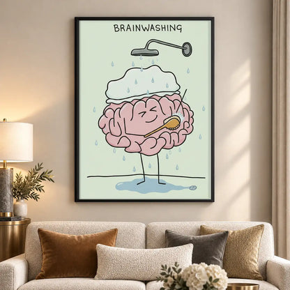 Brainwashing Graphic Illustration Wall Art 5