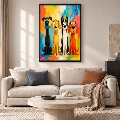 Bright Dog Group Portrait Wall Art 2