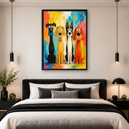 Bright Dog Group Portrait Wall Art 4