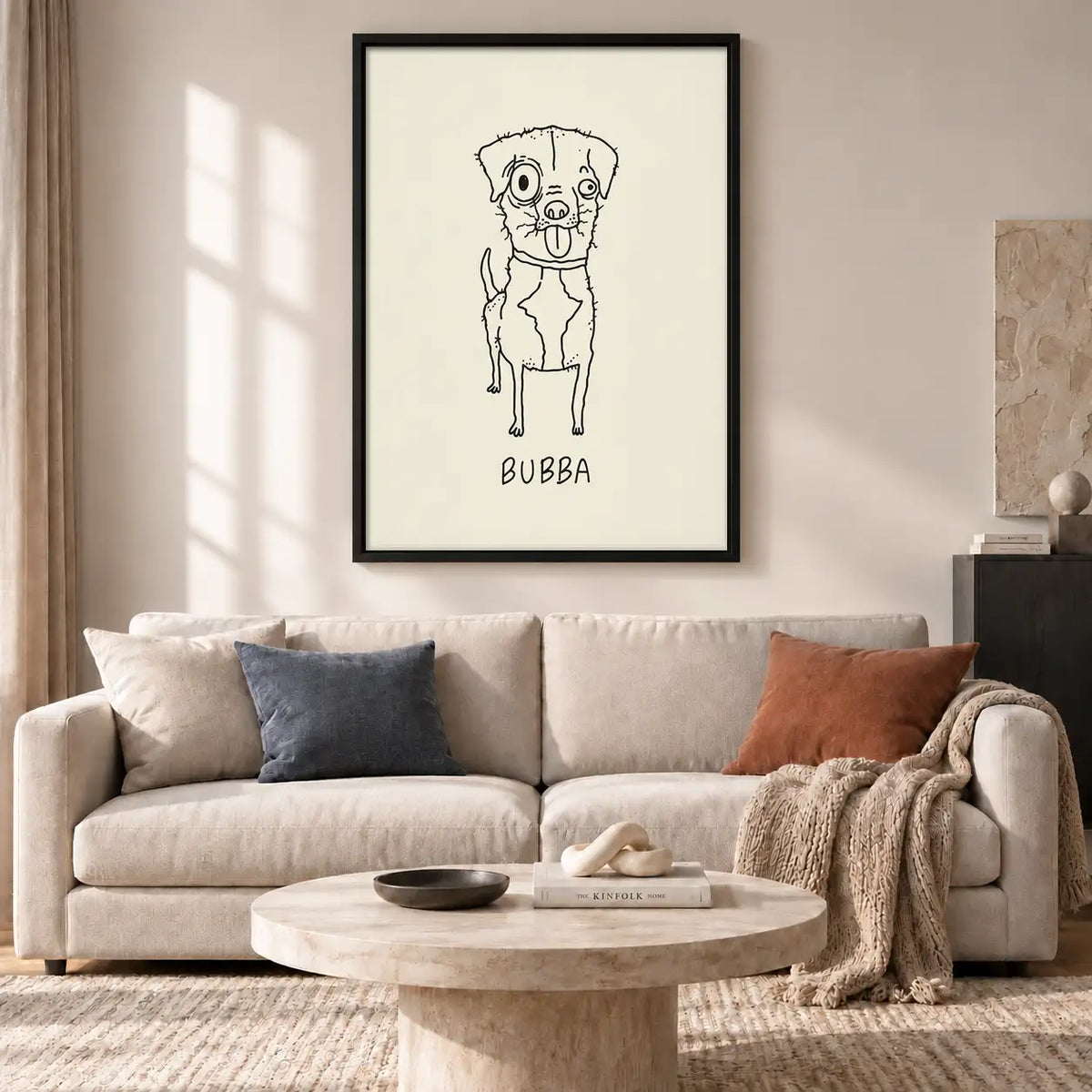 Bubba Dog Line Portrait Wall Art 2