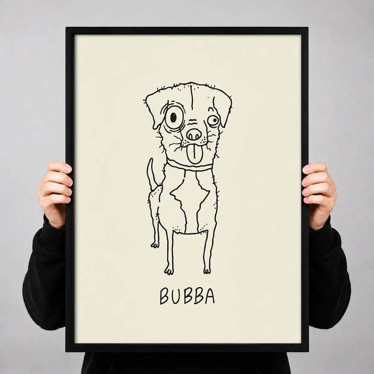 Bubba Dog Line Portrait Wall Art 3