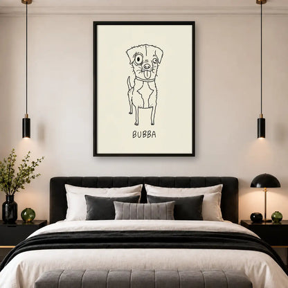 Bubba Dog Line Portrait Wall Art 4