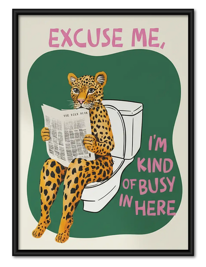 Busy Leopard Bathroom Wall Art
