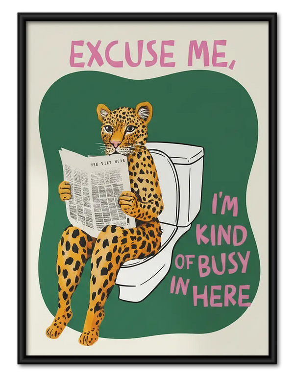 Busy Leopard Bathroom Wall Art