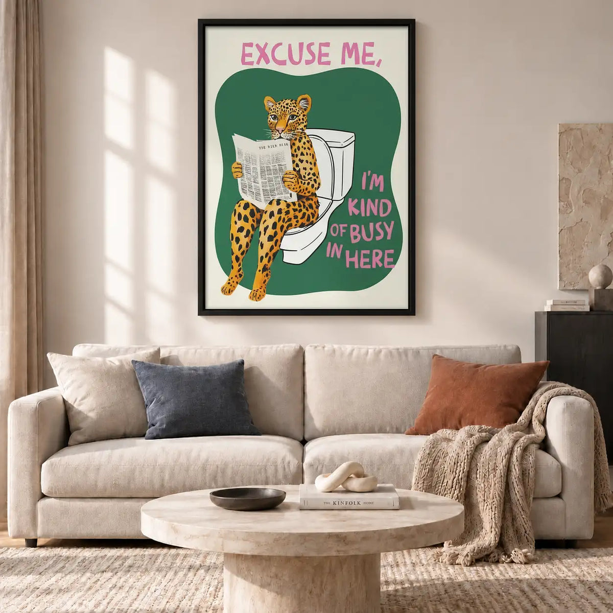Busy Leopard Bathroom Wall Art 2