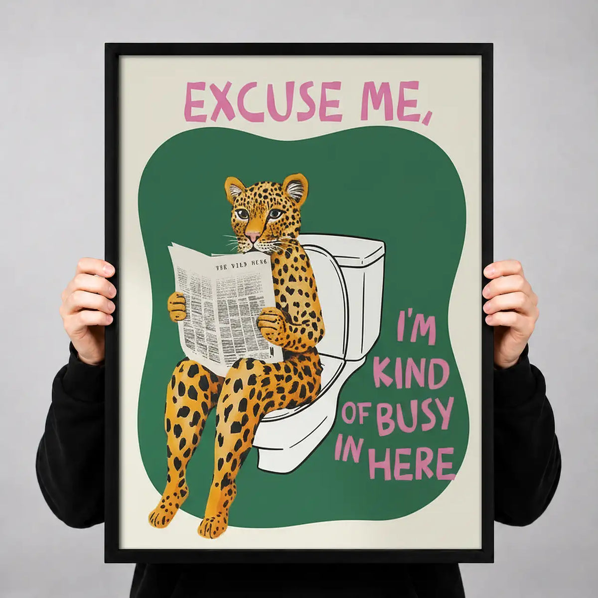 Busy Leopard Bathroom Wall Art 3
