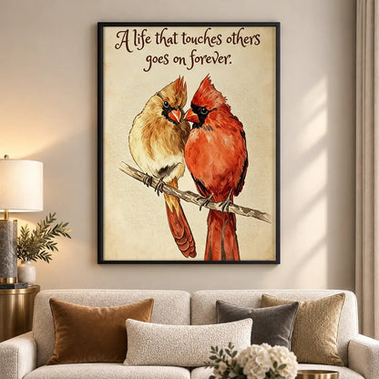 Cardinal Couple Forever Quote Wall Art 5