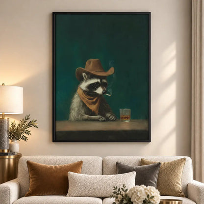 Cat Cowboy with Whiskey Glass Wall Art 5