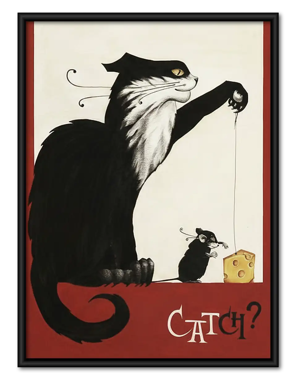 Cat Fight Vintage Poster Wall Art 1