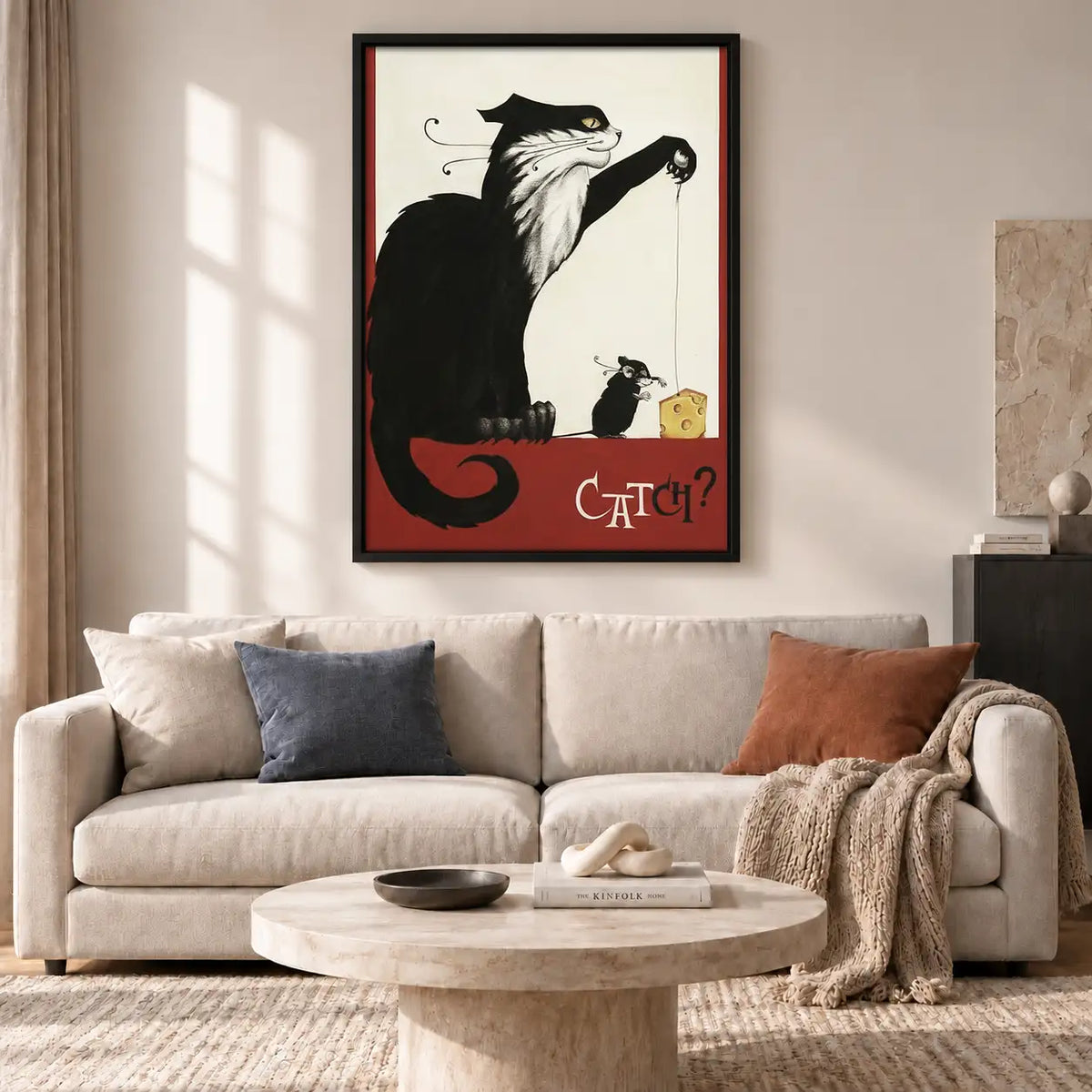 Cat Fight Vintage Poster Wall Art 2