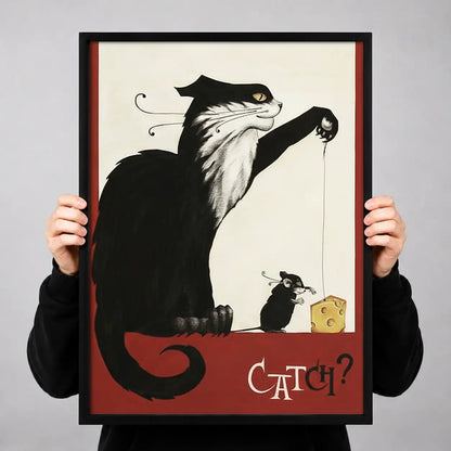 Cat Fight Vintage Poster Wall Art 3