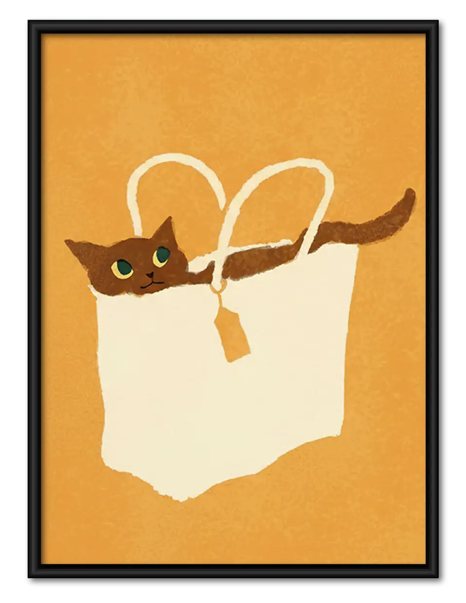 Cat Hiding in White Laundry Wall Art 1
