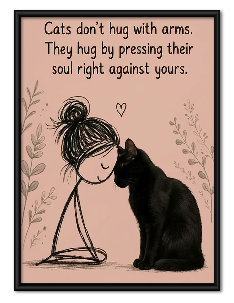 Cats Hug with Their Hearts Wall Art 1