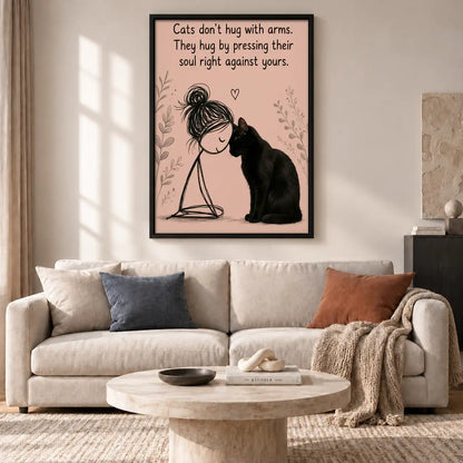 Cats Hug with Their Hearts Wall Art 2